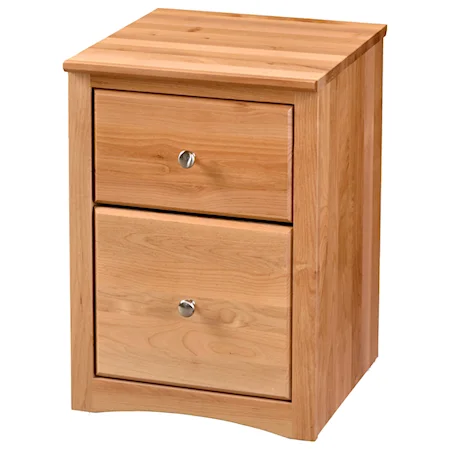 Solid Wood Rolling File Cabinet